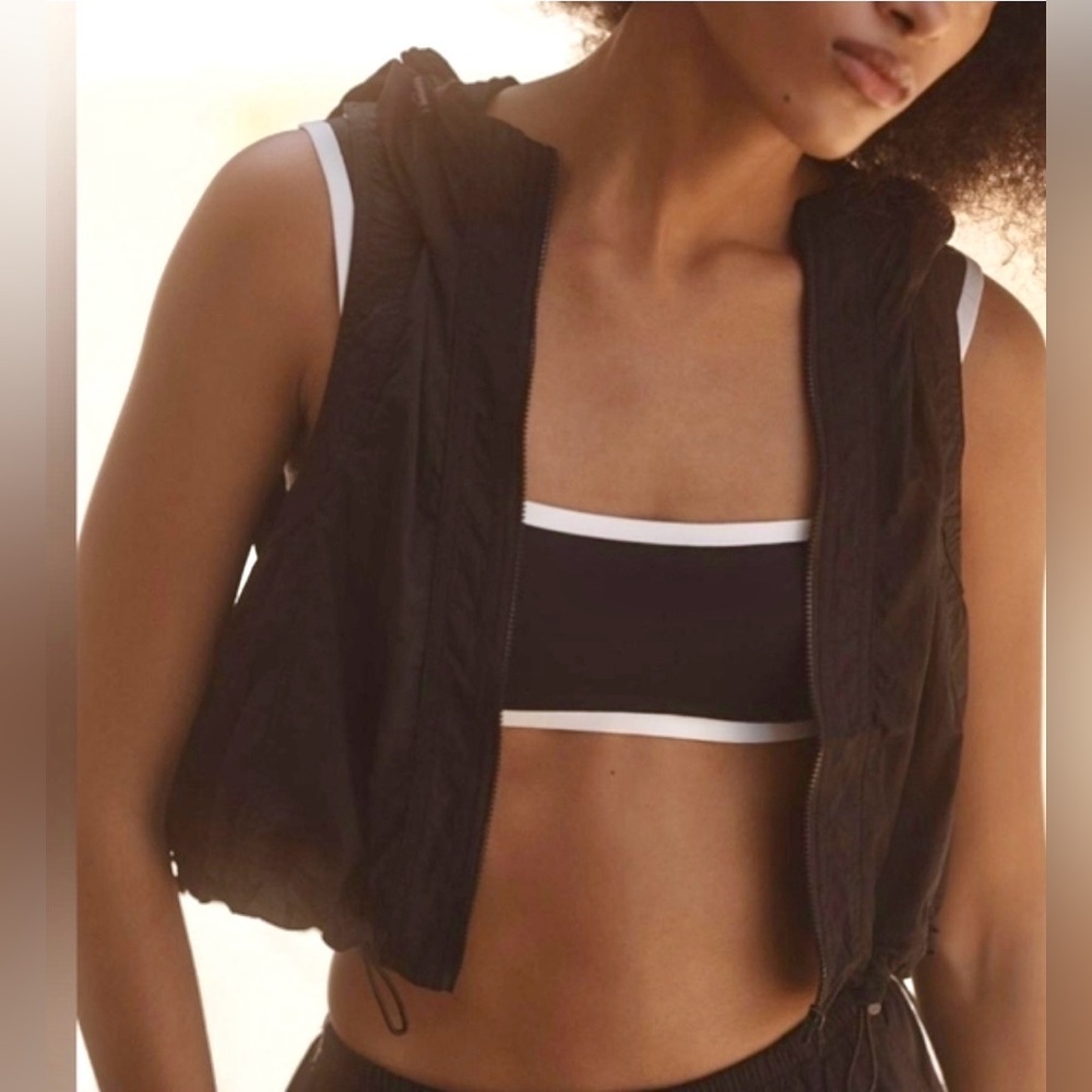 🖤 Anthropologie Daily Practice Show Off Cropped Vest NWT XXS